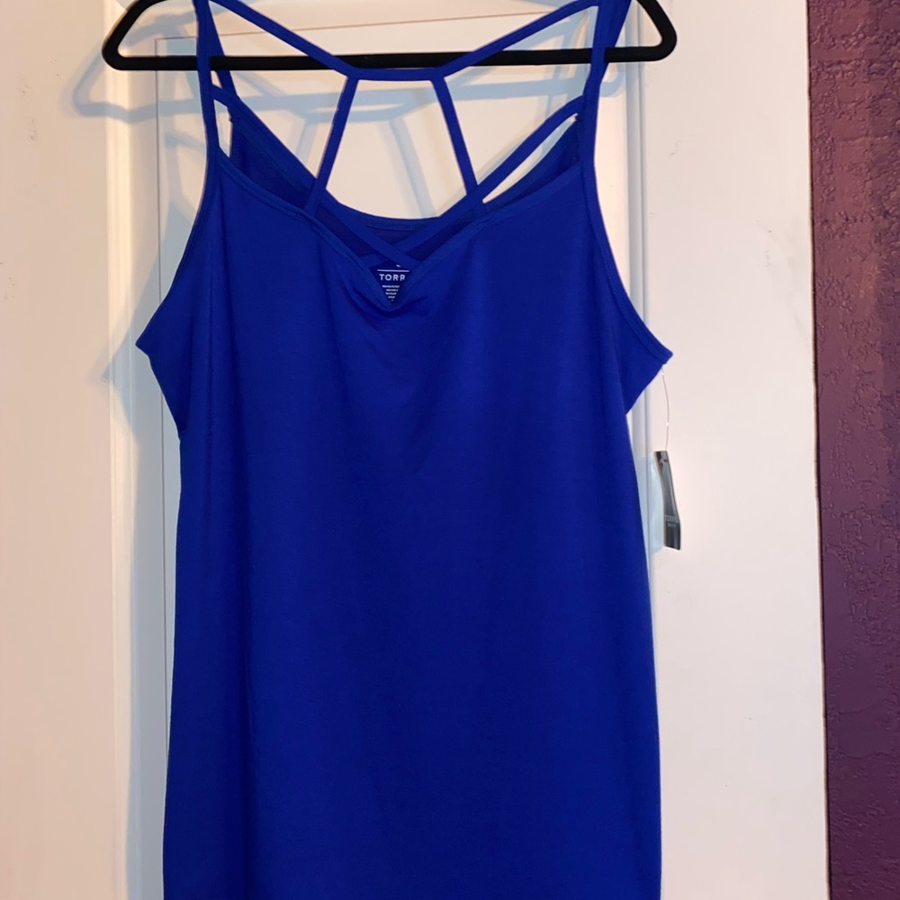New with tags Blue torrid cage tank top 3x